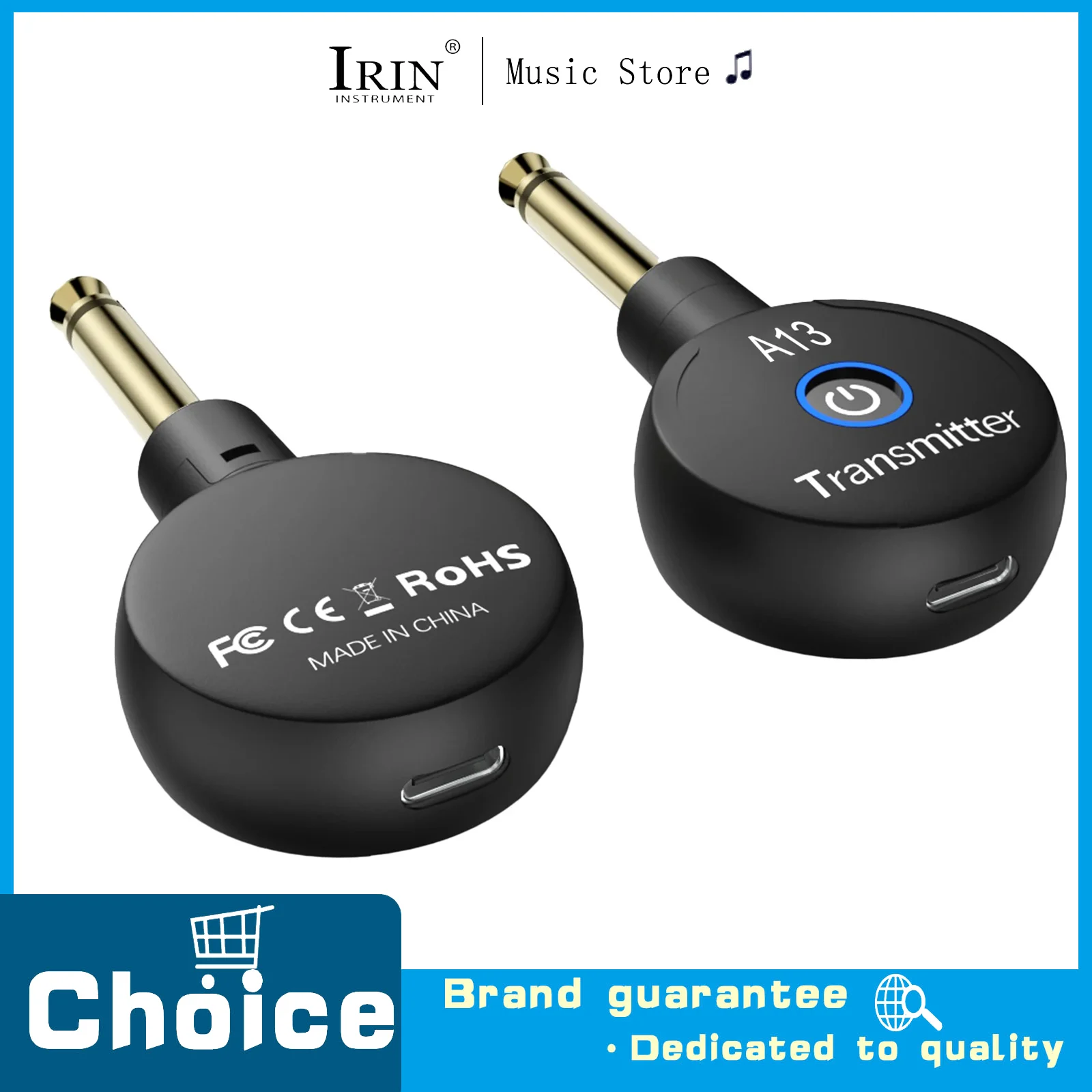 

IRIN Wireless Guitar System 2.4GHz Mini Rechargeable Audio Wireless Guitar Transmitter Receiver for Electric Guitar Bass