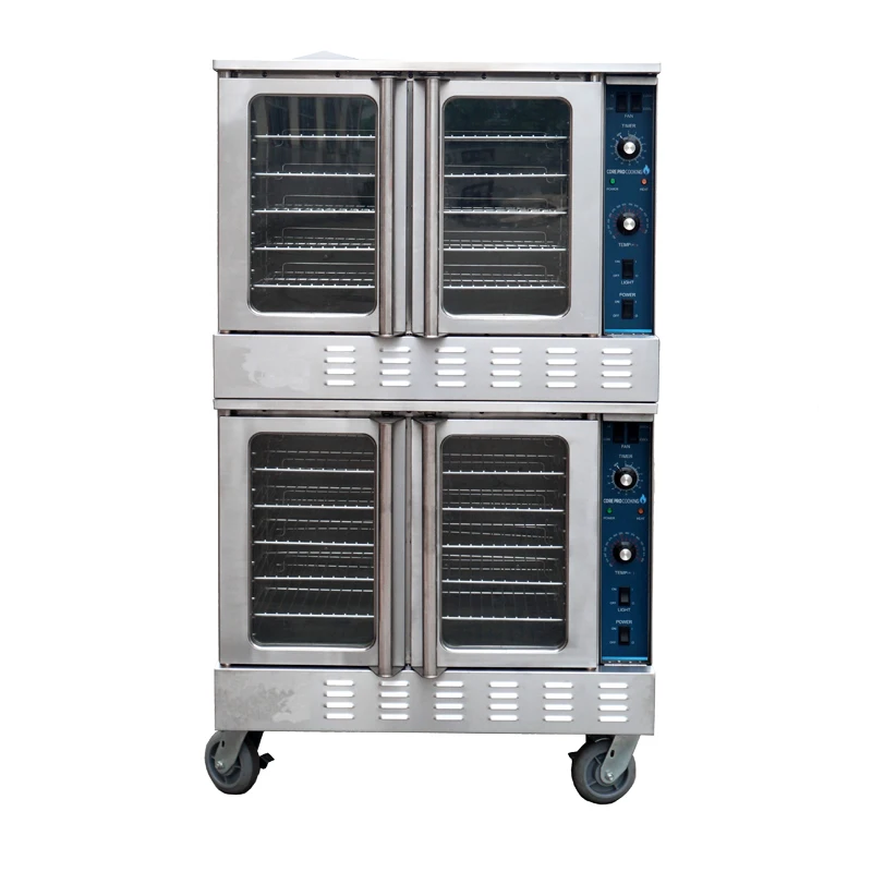 Kitchen Restaurant Equipment Vertical Industrial Hot Air Convection Baking Oven Gas Baking Oven Cake Bread Stainless Steel