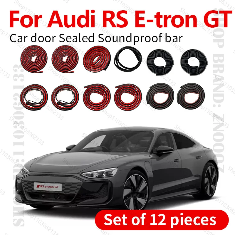 

Для Audi RS E-tron GT J1 Уплотнительная лента для двери автомобиля Резиновая двухслойная уплотнительная лента Звукоизоляционная пылезащитная уплотнительная лента Набор из 12 шт.