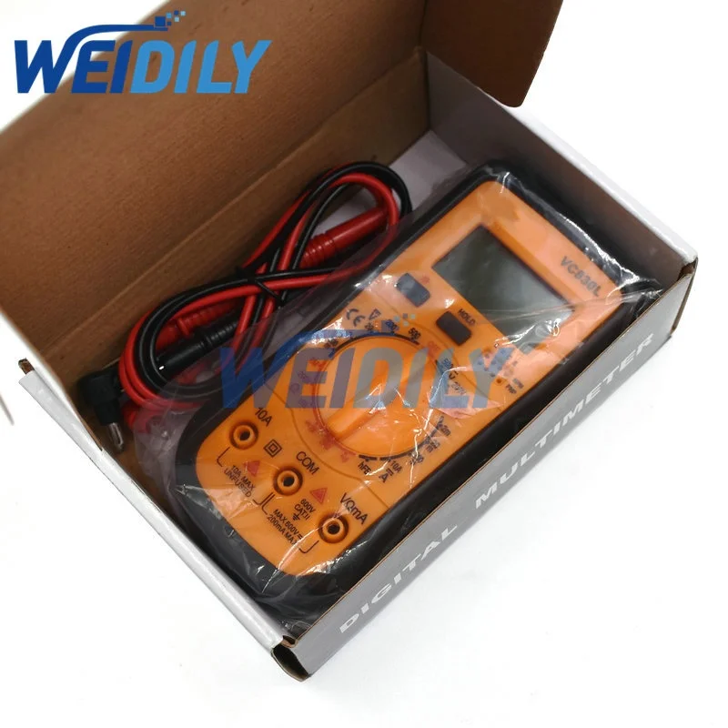 VC830L Digital Multimeter AC/DC Ammeter Volt Ohm Tester Meter Multimetro With LCD Screen Backlight Portable Voltmeter New