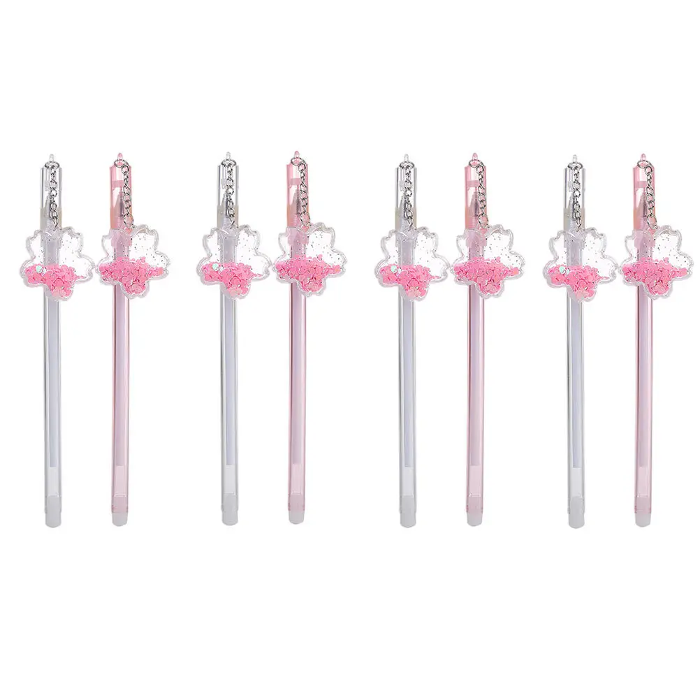 8Pcs Pendant Gel Pens Portable Smooth Writing Sign Pens Multi-Function School Supply Writing Pen Adorable Sign Pen