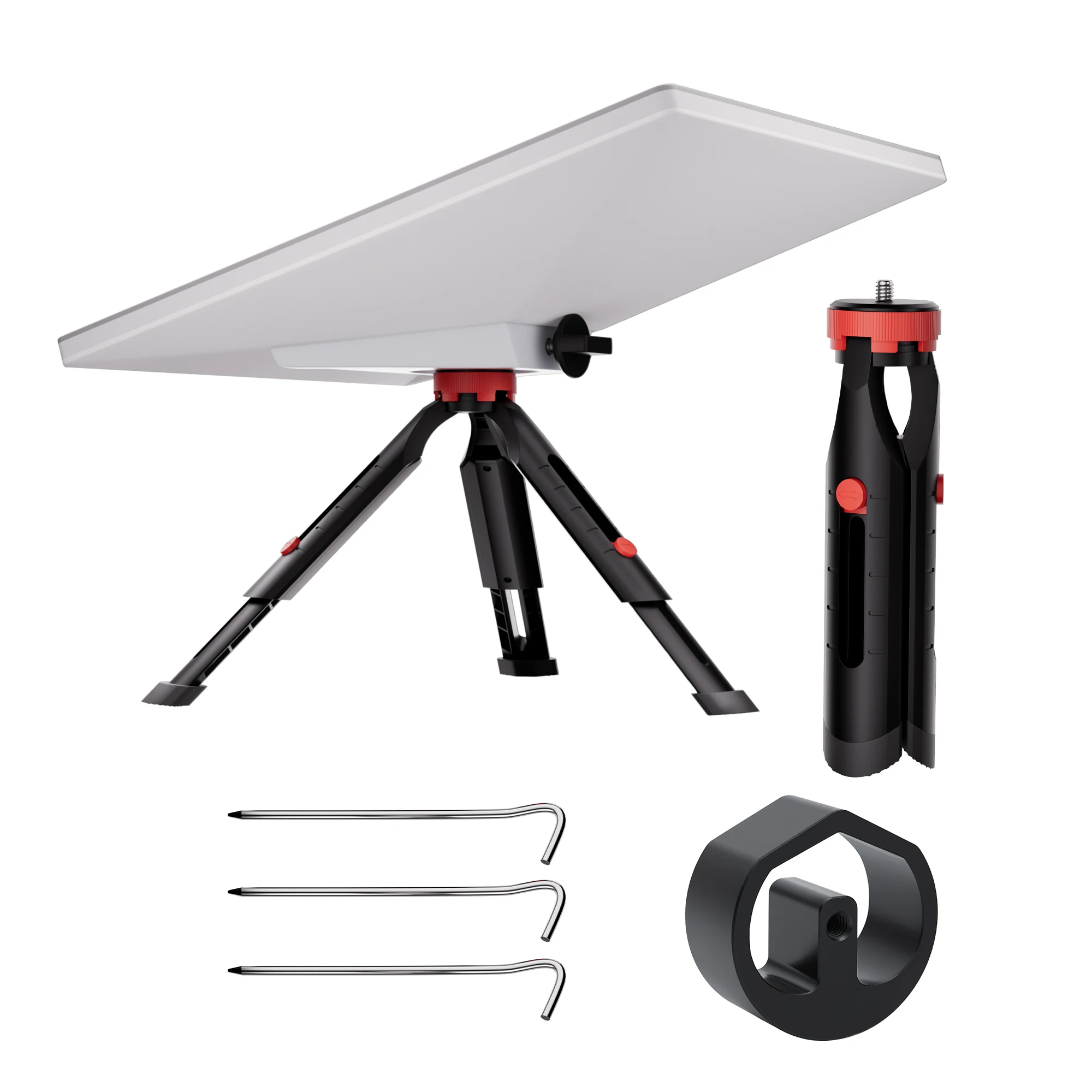 Starlink Mini Tripod Mount Adjustable Height and Tilt Satellite Pole Mount Kit with Original Pipe Adapter Portable