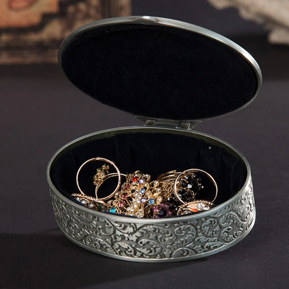 

Шикарный футляр для ювелирных изделий, коробка для хранения из сплава Znic, прочный орнамент, декор, дорожная упаковка, органайзер для аксессуаров, день Святого Валентина