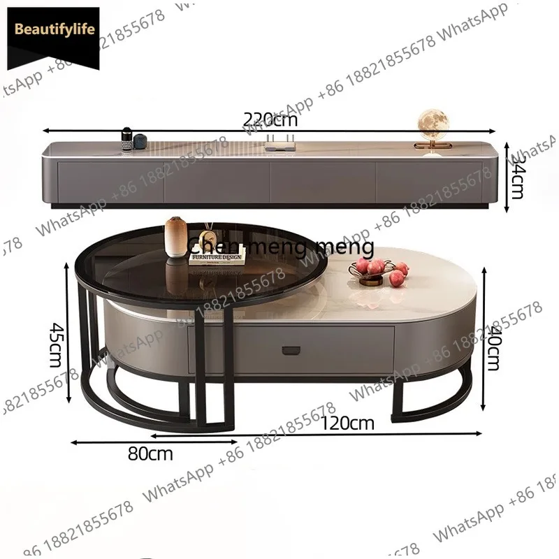 C85 Nordic Modern Coffee Table Premium Aesthetic Elegant Design Side Table Simple Space Saving Round Table Living Room Furniture