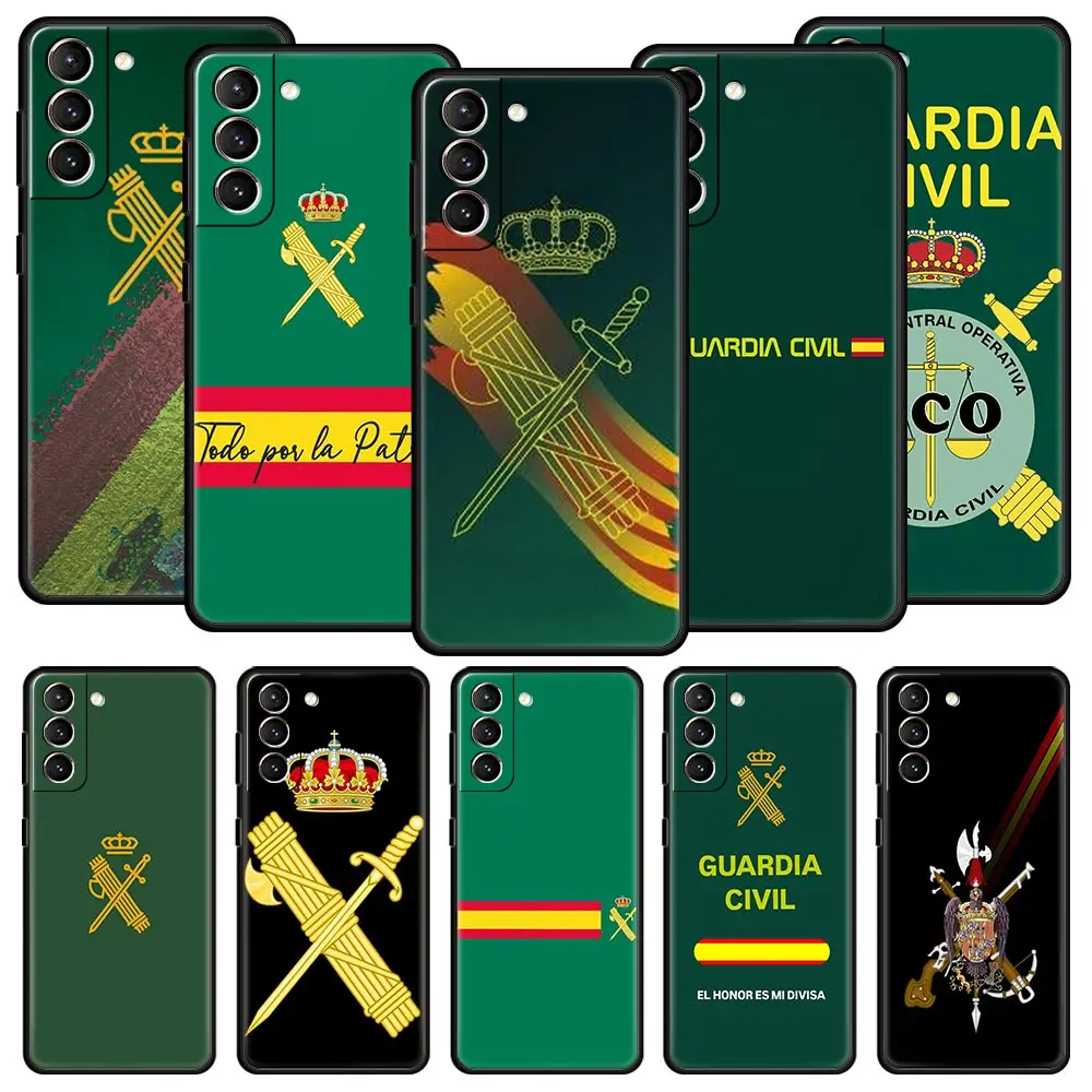 Phone Case Cover for Samsung Galaxy S26 S25 S24 S23 S22 S20 S21 FE Ultra Plus S25 Edge Soft TPU Capas Spanish Guard Emblem Civil
