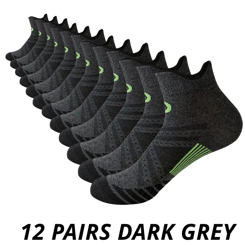 6/12 زوجًا من جوارب الجري الممتصة للرطوبة للجنسين خفيفة الوزن وقصة منخفضة، متعددة الألوان للرياضات الداخلية والخارجية #4