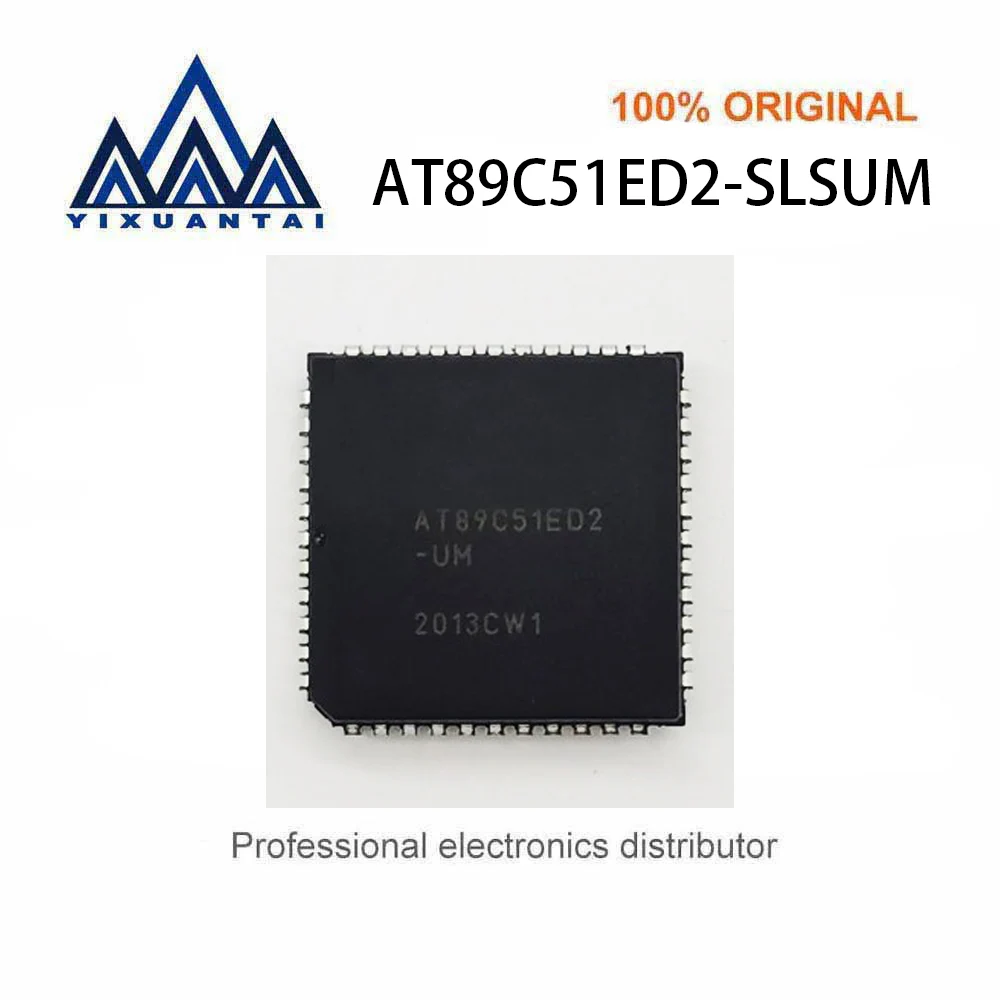 

10pcs/Lot AT89C51ED2-SLSUM AT89C51ED2-UM AT89C51ED2 【Microcontroller IC 8-Bit 60MHz 64KB FLASH 44-PLCC (16.6x16.6)】New