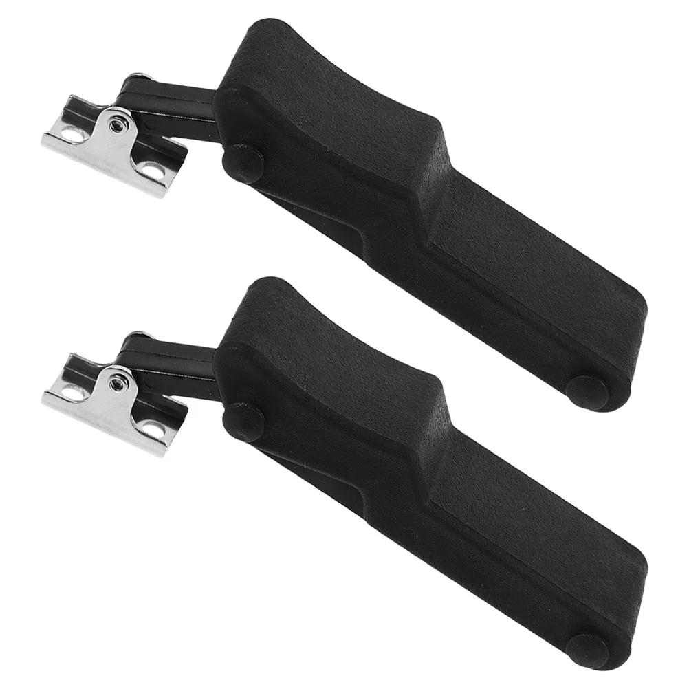 2pcs Heavy Duty Rubber Hood Latches Flexible Draw Latch with Steel Keeper Damping Toggle Latch Hood Catch Flexible T-Handle Hasp