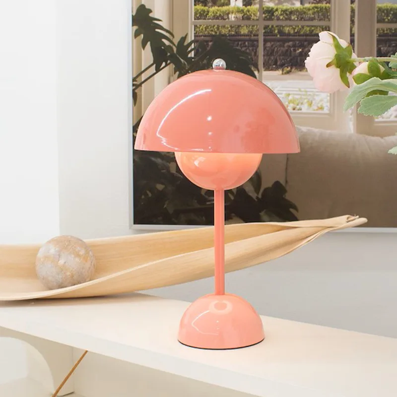 ديكور غرفة نوم الزفاف، مصباح طاولة خاص قابل لإعادة الشحن، مصباح الفطر، مصباح برعم بجانب السرير، ضوء ليلي #1