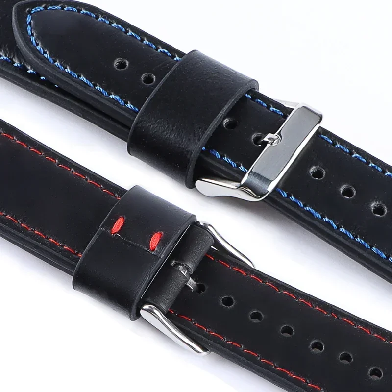 18mm 20mm 22mm 24mm Vintage Genuine Leather Watch Strap Universal Bracelet Men Women Sport Replacement Accessories Sports Band