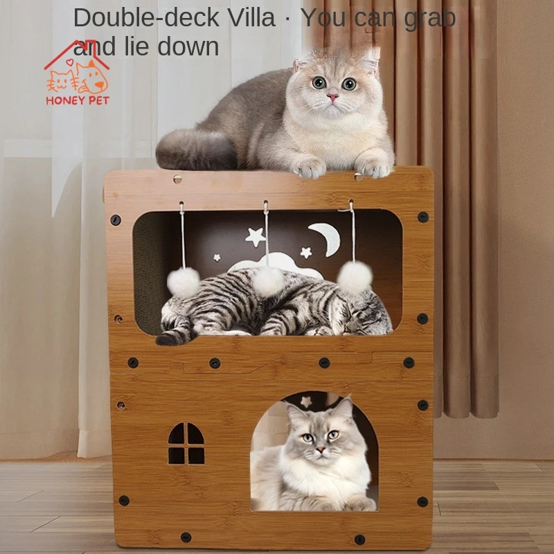HONEY-tablero de rascado para gatos, resistente al desgaste, resistente a los arañazos, para las cuatro estaciones, Casa Universal, sofá, juguetes