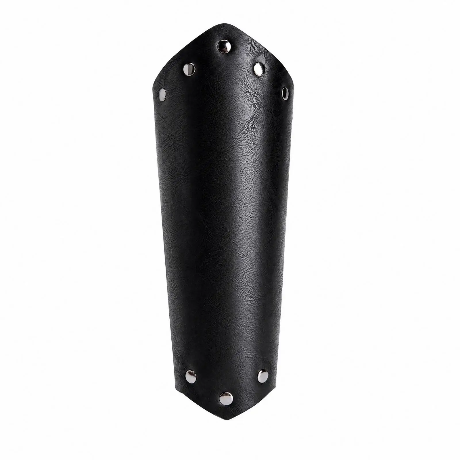 Medieval Cosplay Arm Protector PU Leather Forearm Guard with Rivets for Themed Party Costume Accessory