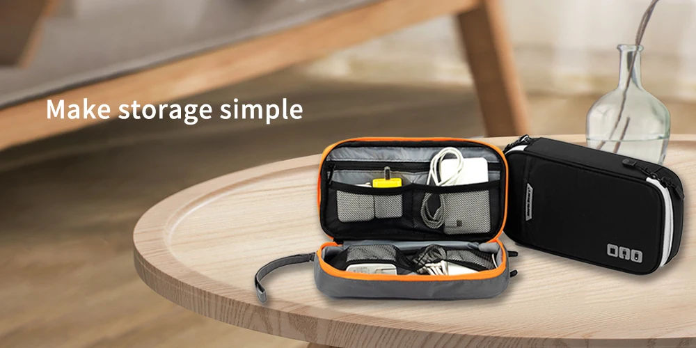 Travel Essentials Kabel-Organizer-Tasche – Kleine Aufbewahrung von Ladekabeln, Ladegeräten, Kabeln, Kabel-Aufbewahrung und Zubehörtasche – Detail 2