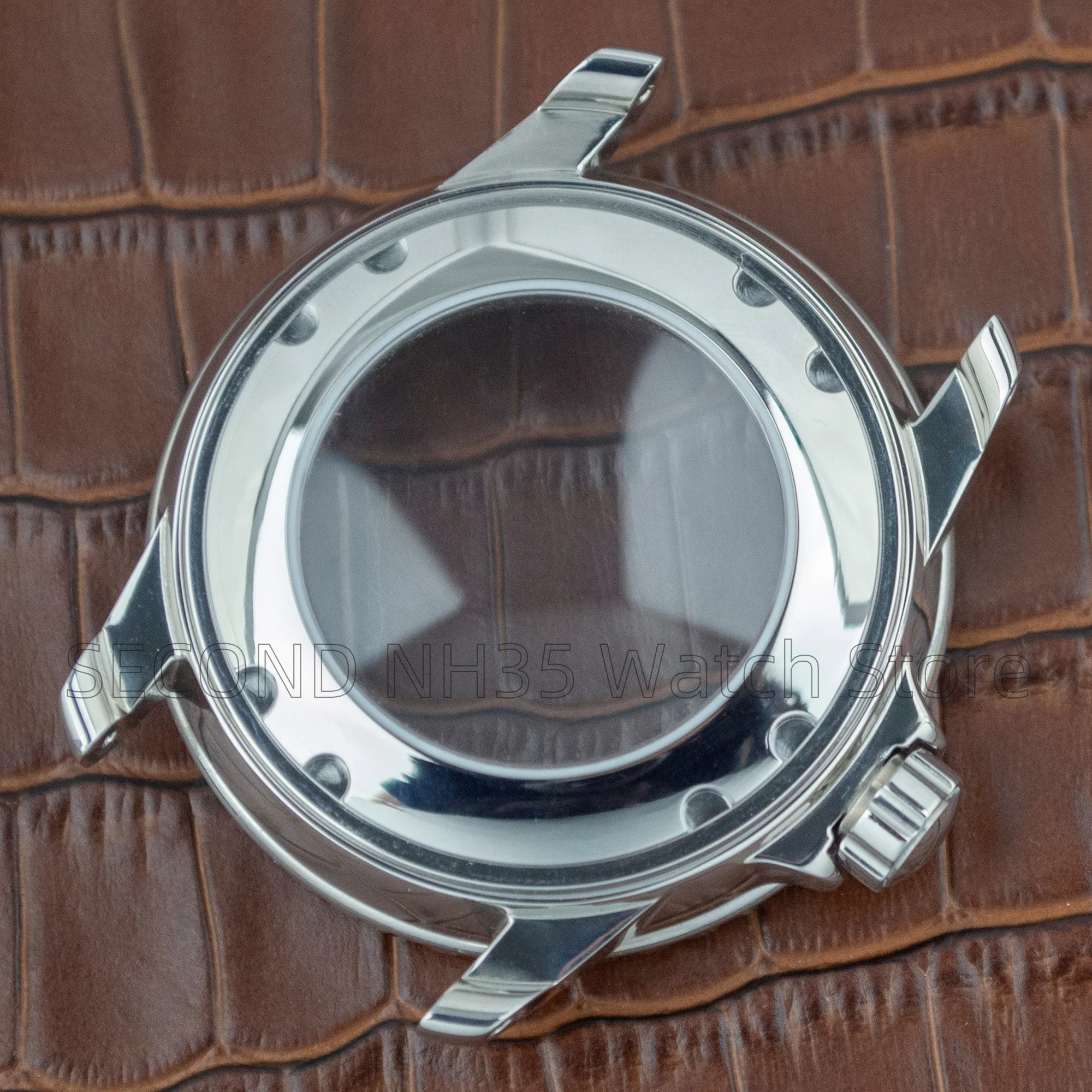 لخمس أقدام NH35 حافظة وزارة الدفاع ساعة حافظة 316L الفولاذ المقاوم للصدأ صالح NH35 حركة أداة إصلاح 10ATM مقاوم للماء اكسسوارات أجزاء