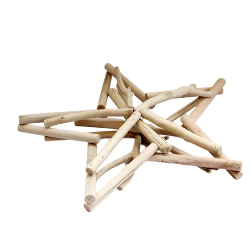 

1Pcs Wooden Five-Pointed Star Xmas Ornament Elegant Household Festival Decor Party Desktop Decoration Wood Craft Adorn