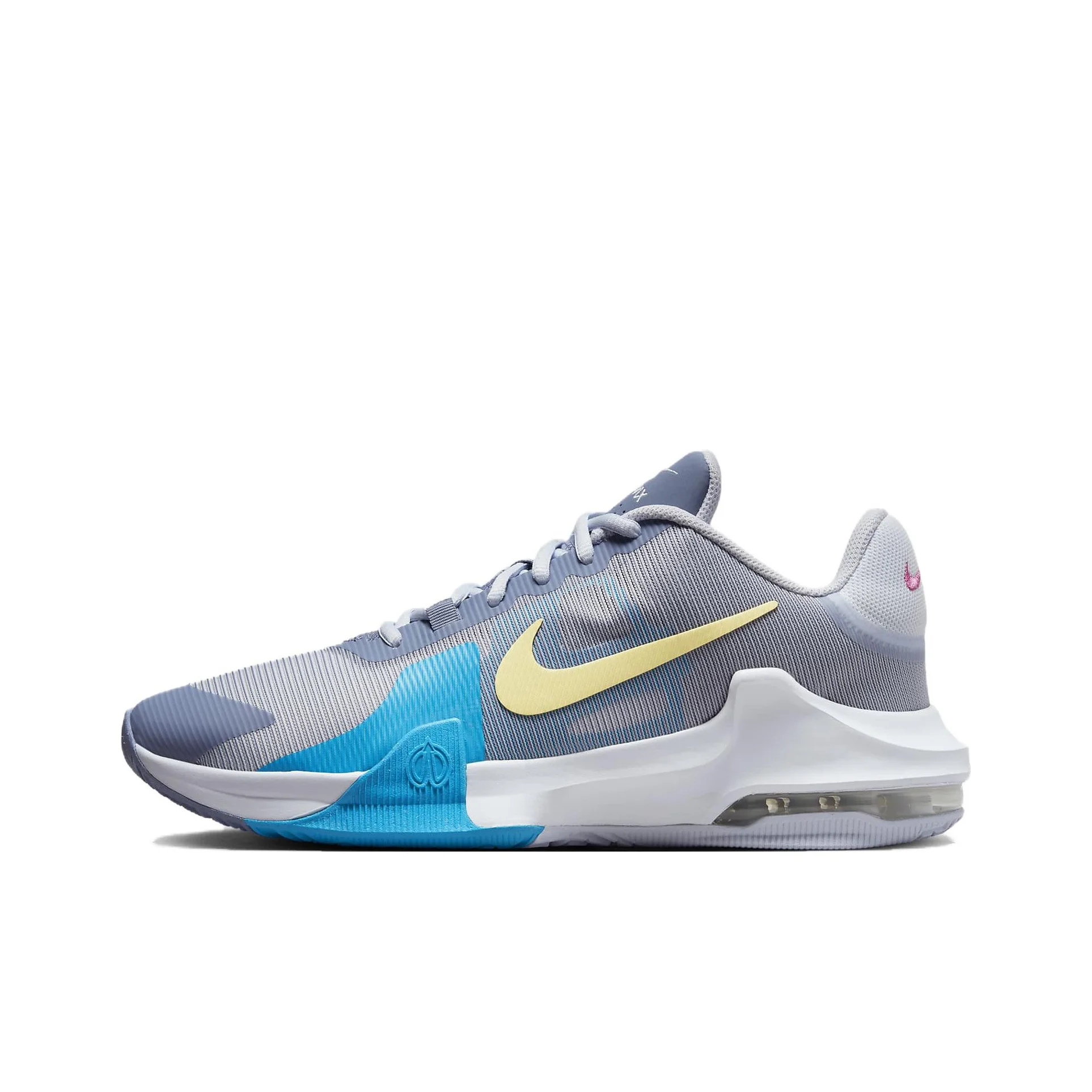 Nike Air Max Impact 4 Basketball Shoes Unisex Low Top Gray/Blue DM1124-400
