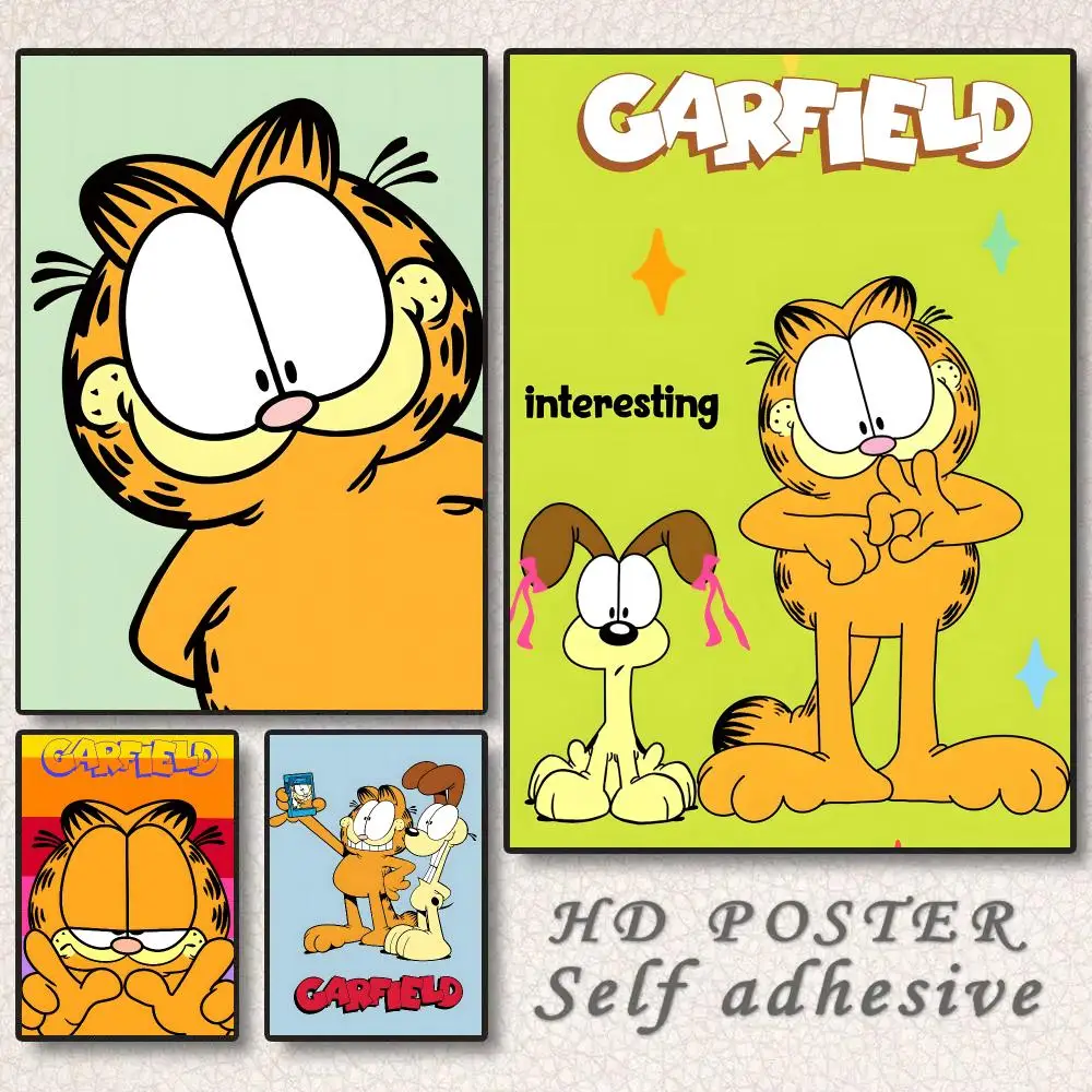 Classic Cartoon G-Garfield Poster Wall Art Sticker Mural Photo Print Decorative Poster for Living Room Home Decor