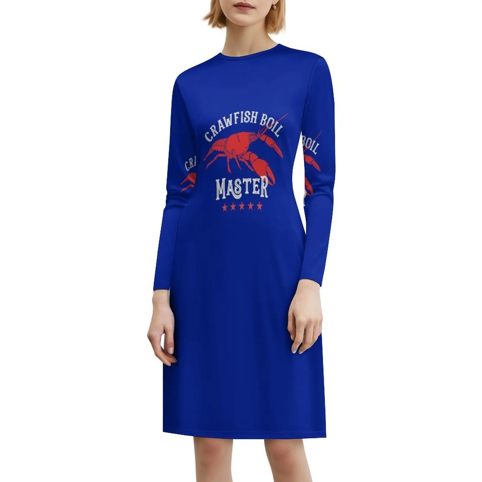 5 نجوم جراد يغلي ماستر كبير أحمر جراد البحر حبيبته العنق فستان أنيق الصيف فستان الحفلات للنساء جراد يغلي