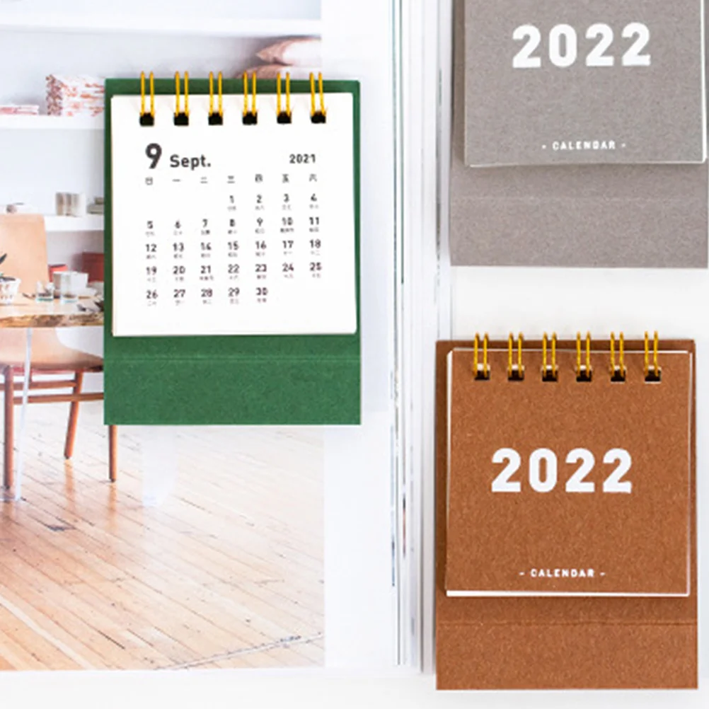 

4 шт. мини 2023 настольный календарь простой стильный портативный домашний офис декоративный 2023 настольный календарь практичный ежедневное использование