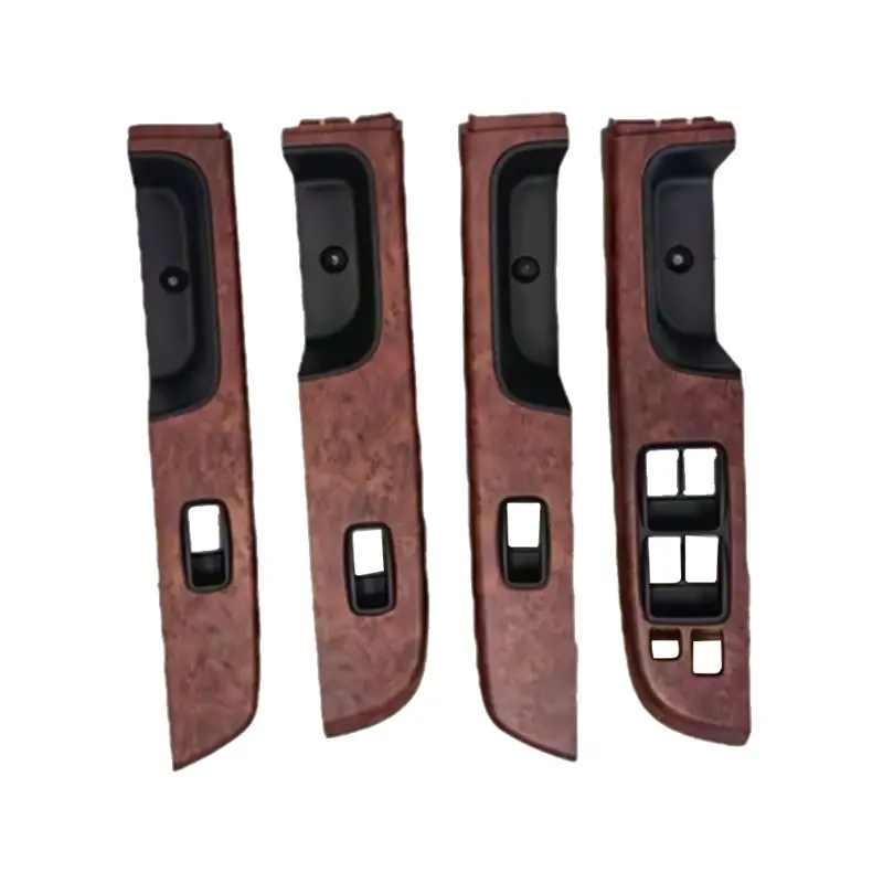 N26R-For Nissan Y61 2005 To 2023 Car Door Armrest Upper Panel Trim Window Glass Lift Switch Panel Cover 74232-0K620 Wood Grain