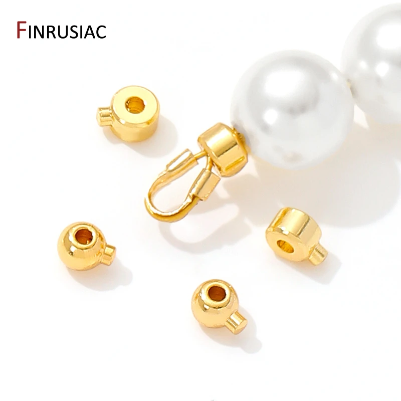 18K Gold Plated Brass Positioning Clasps Stopper Spacer Bead Crimp End Beads,Lamps For Jewelry,DIY Jewelry Making Supplies