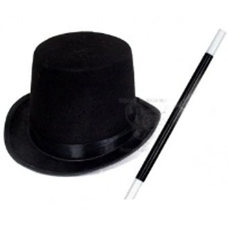 Kids Magician Costume for Boys Girls with Top Hat Cape Wand Collar Gloves for Magic Tricks Show Halloween Costumes