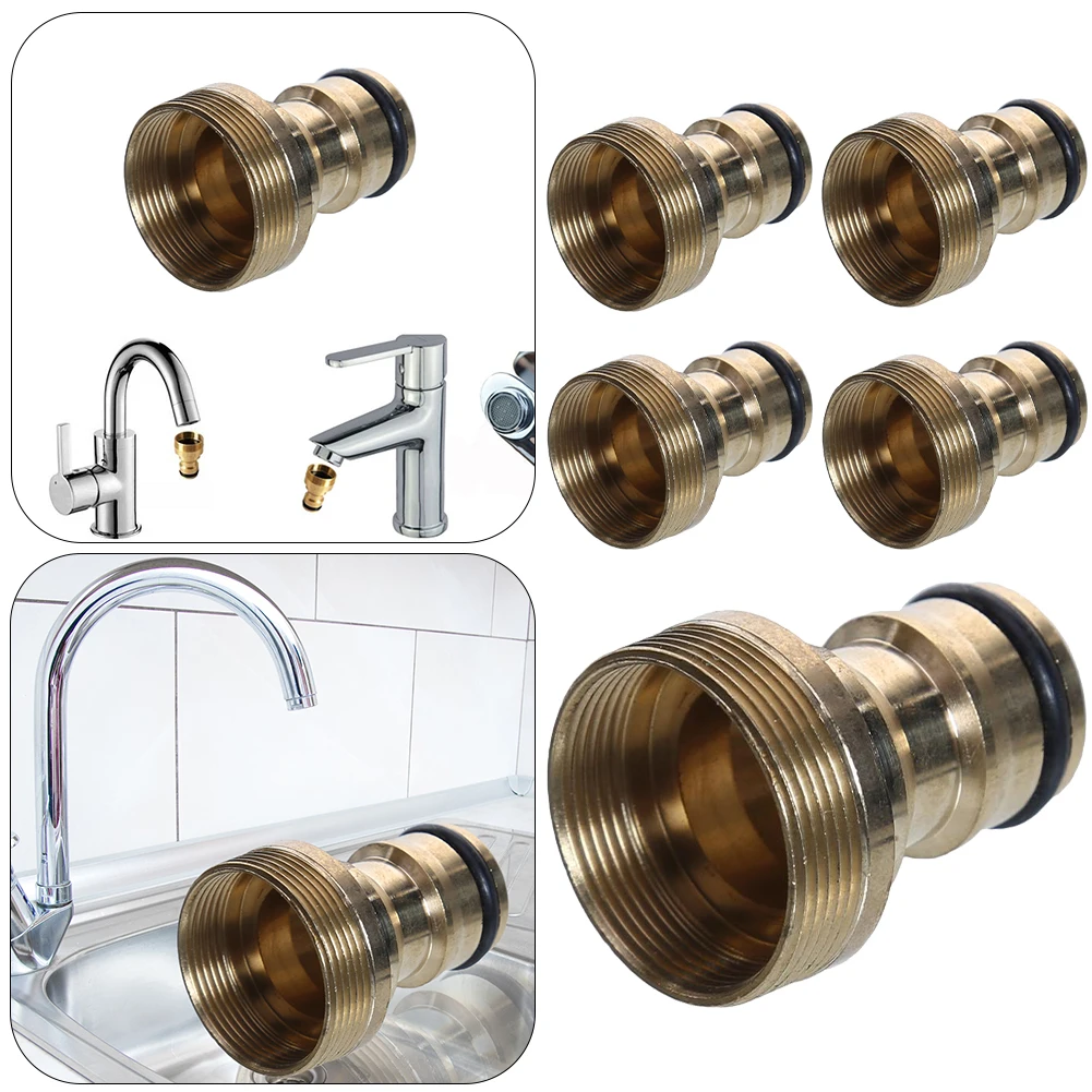 5Pcs Universal Kitchen Taps Connector Portable Mixer Hose Adaptor Pipe Joiner Fitting