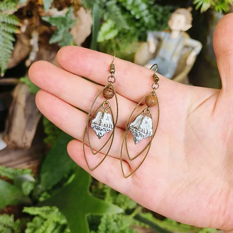 Vintage Plant Drop Earrings Creative Natural Plant Boho Earring Unique Natural Acorn Earrings Jewelry Wholesale Custom Packaging