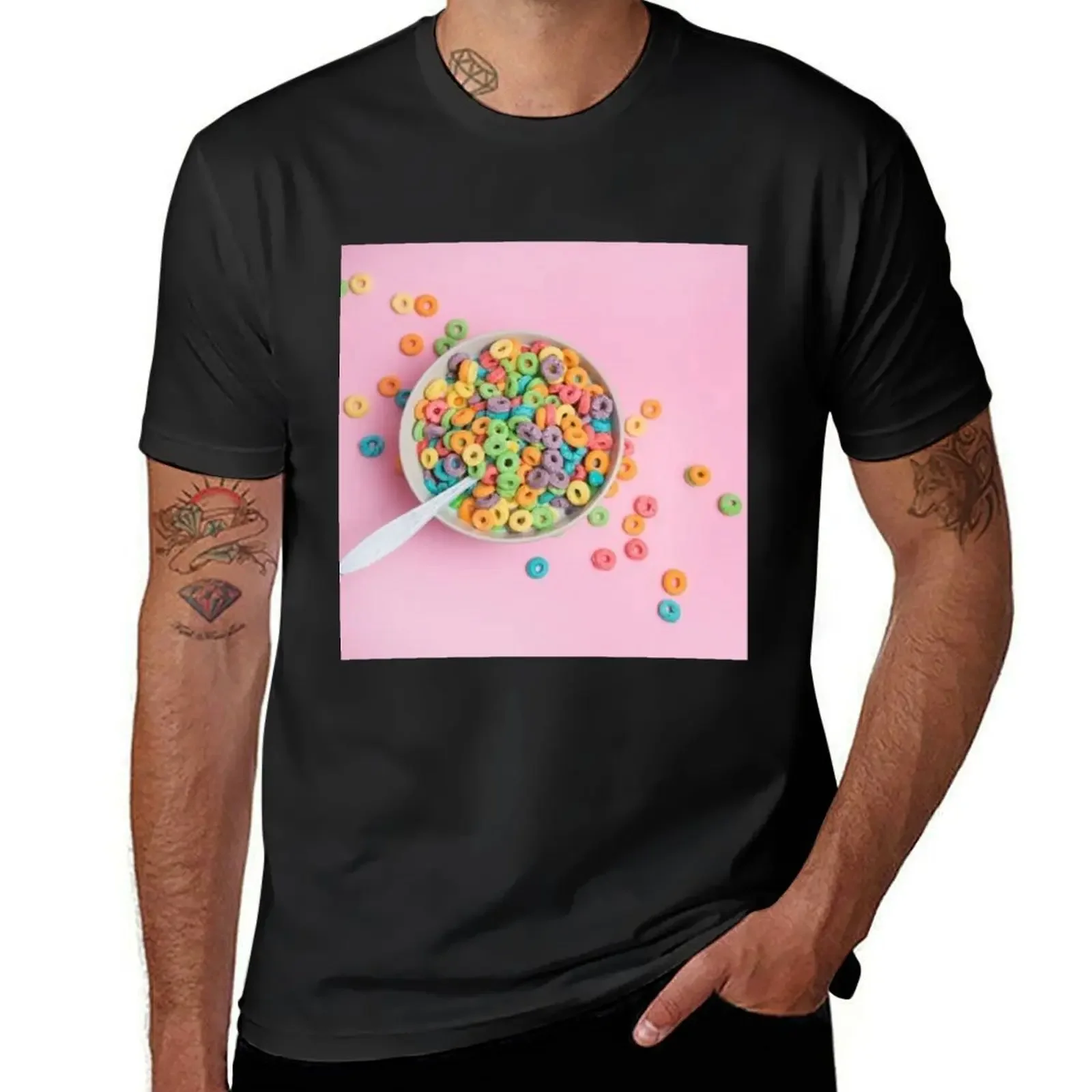 

froot loops cereal graphic T-Shirt oversized t shirt valentines boutique clothes summer clothes mens white t shirts