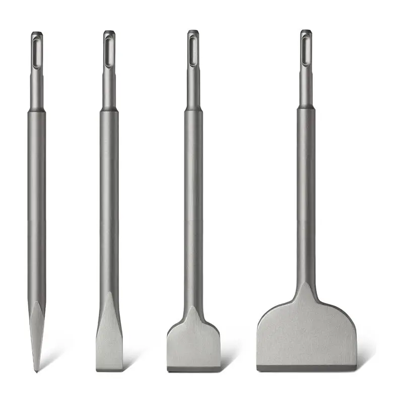 [NEWA76K!】 SDS Chisel Set, 4Pcs Tile Removal Chisel Bits For SDS Plus Rotary Hammer Drill Attachments, For Demolition Chipping