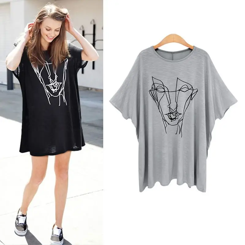 Plus Size 6XL 130KG Summer T Shirt Women Batwing Sleeve O Neck Pullovers  Tees Felmale Oversozed Tops