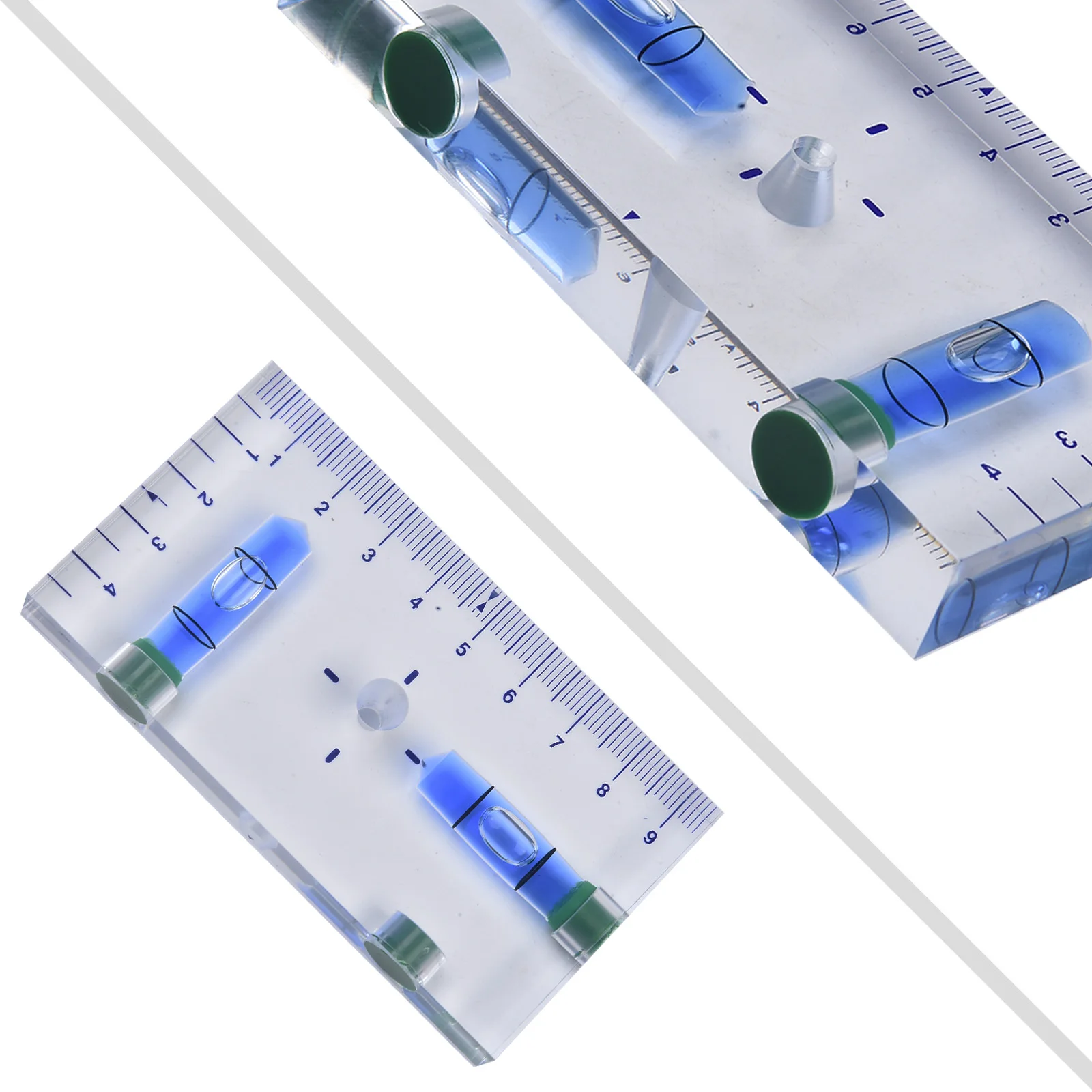 Two-Directional T-Form Level with Fully Visible Bubble Vials Transparent Level for General Construction and Repair