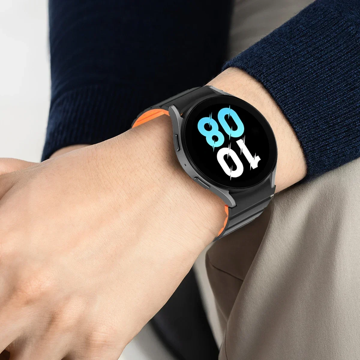 Ремешок силиконовый для Samsung Galaxy Watch 6 5 4 40 мм 44 мм Band 6 4 Classic 43 мм 47 мм 42 46 мм, магнитный браслет без зазора 5Pro 45 мм