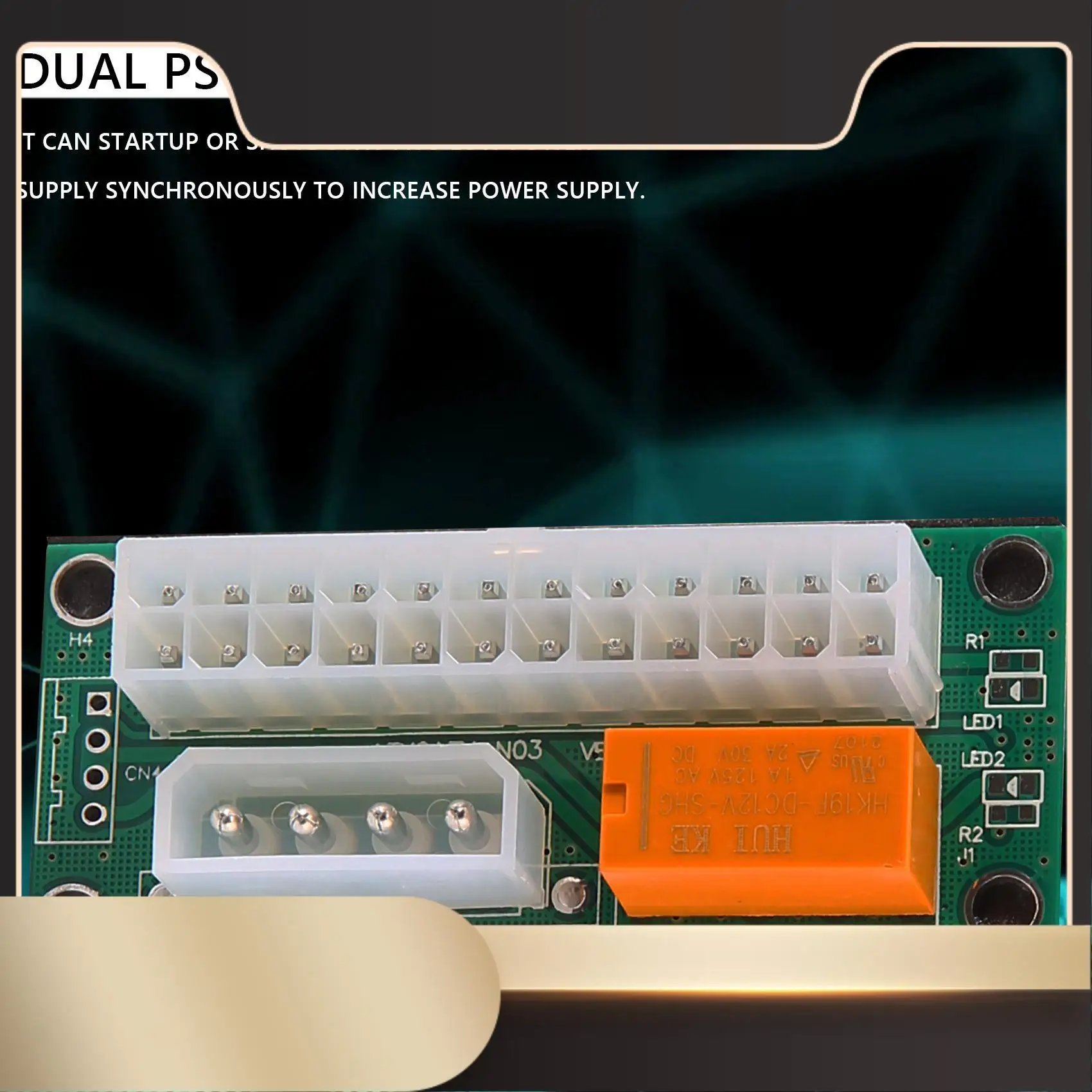 

2 шт., несколько адаптеров питания с двумя блоками питания, Addd2psu ATX, 24-контактный разъем Molex, 4-контактный разъем для BTC Miner-N36R