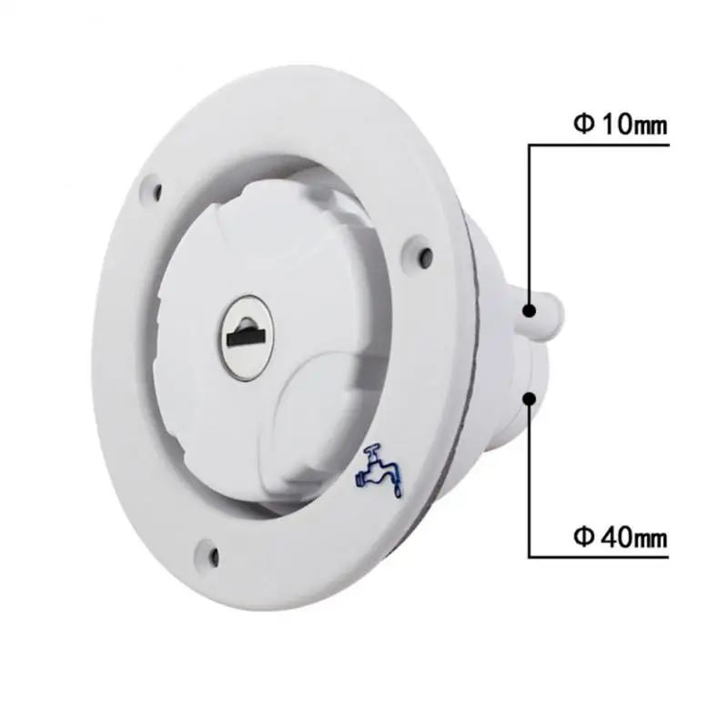 الجاذبية مدخل المياه العذبة قابل للقفل مانعة للتسرب غطاء حشو المياه مع 2 مفاتيح ل RV قافلة متنقل أجزاء المركبات الأخرى