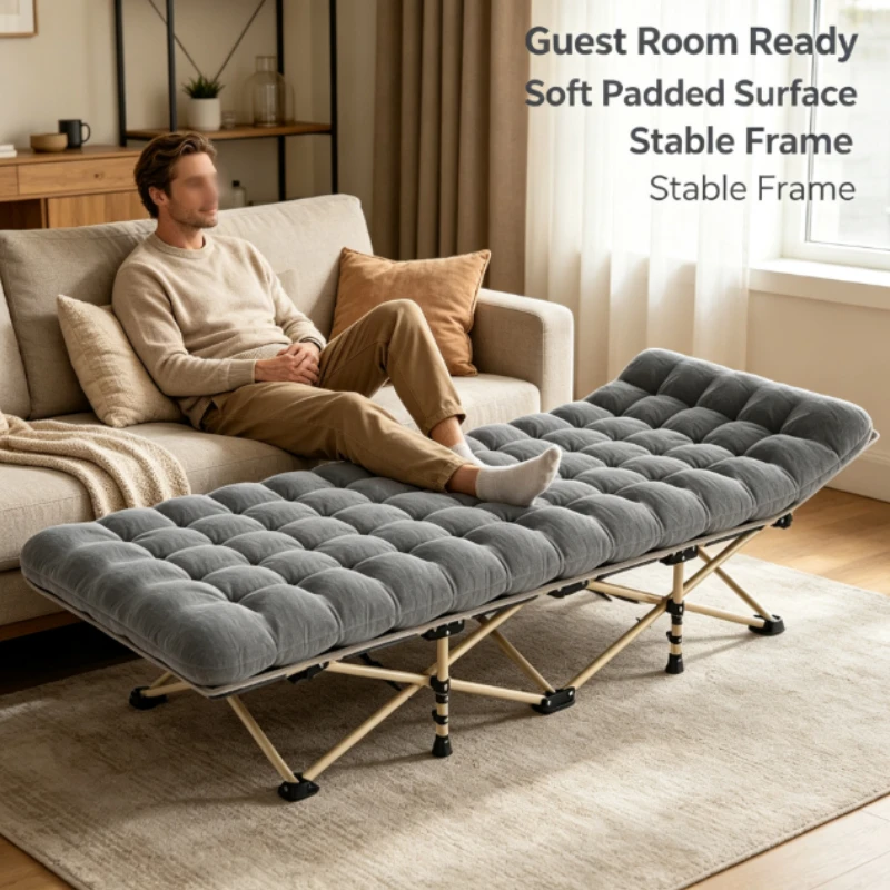 Multifunctional folding bed Office lunch break Single nap Portable camp bed Reclining chair Home escort bed Ten-foot