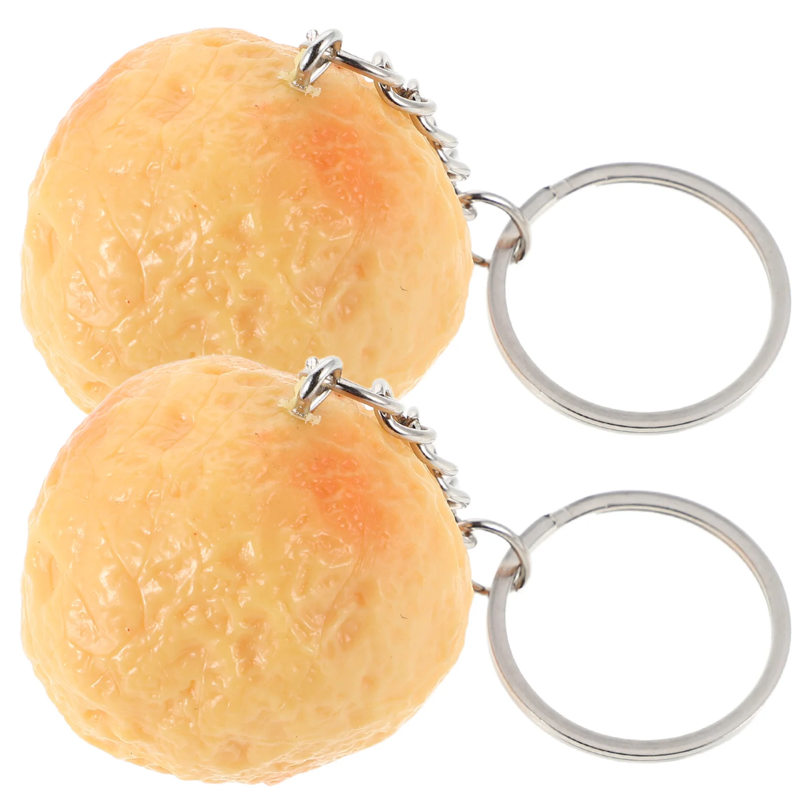 2pcs Takoyaki Keychain Mini Food-Themed Key Ring Simulated Kitchen For Kids Bag Pendant Car Key Holder Artificial Seafood Charm