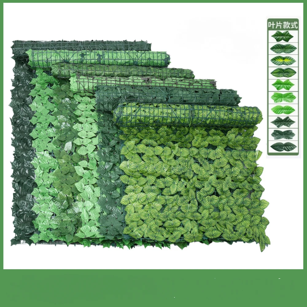 Artificial Green Leaf Fence Panels Artificial Ivy Hedge Privacy Fence Patio Decor Home Outdoor Garden Balcony Decoration