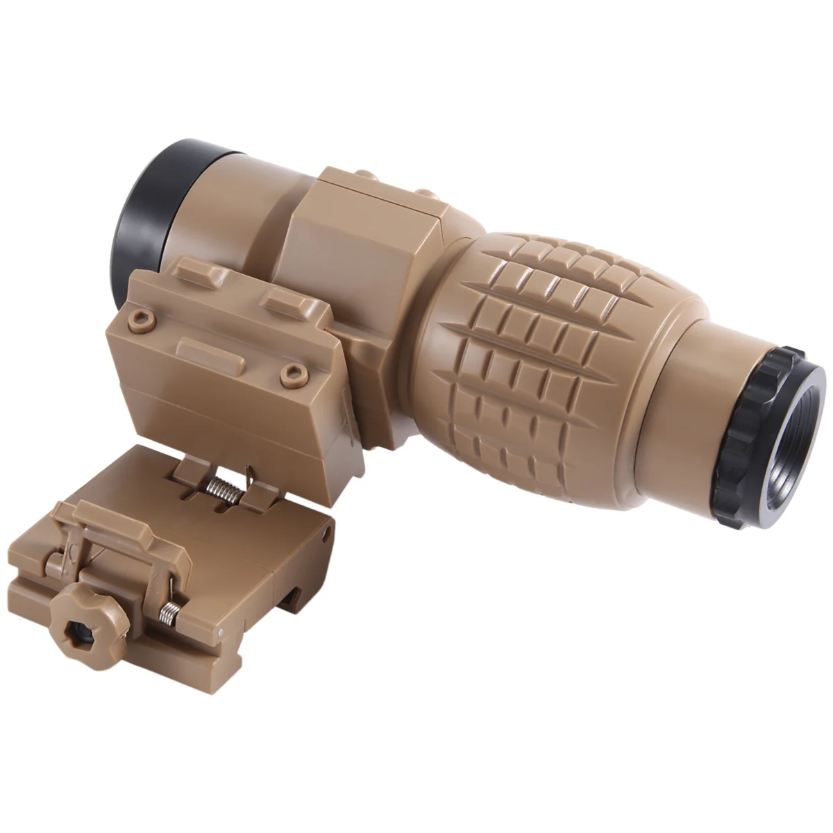 AA84 Sight 3X Magnifier Scope Compact Sights with Flip Up Cover Fit for 20mm Rail Mount Toys Telescope