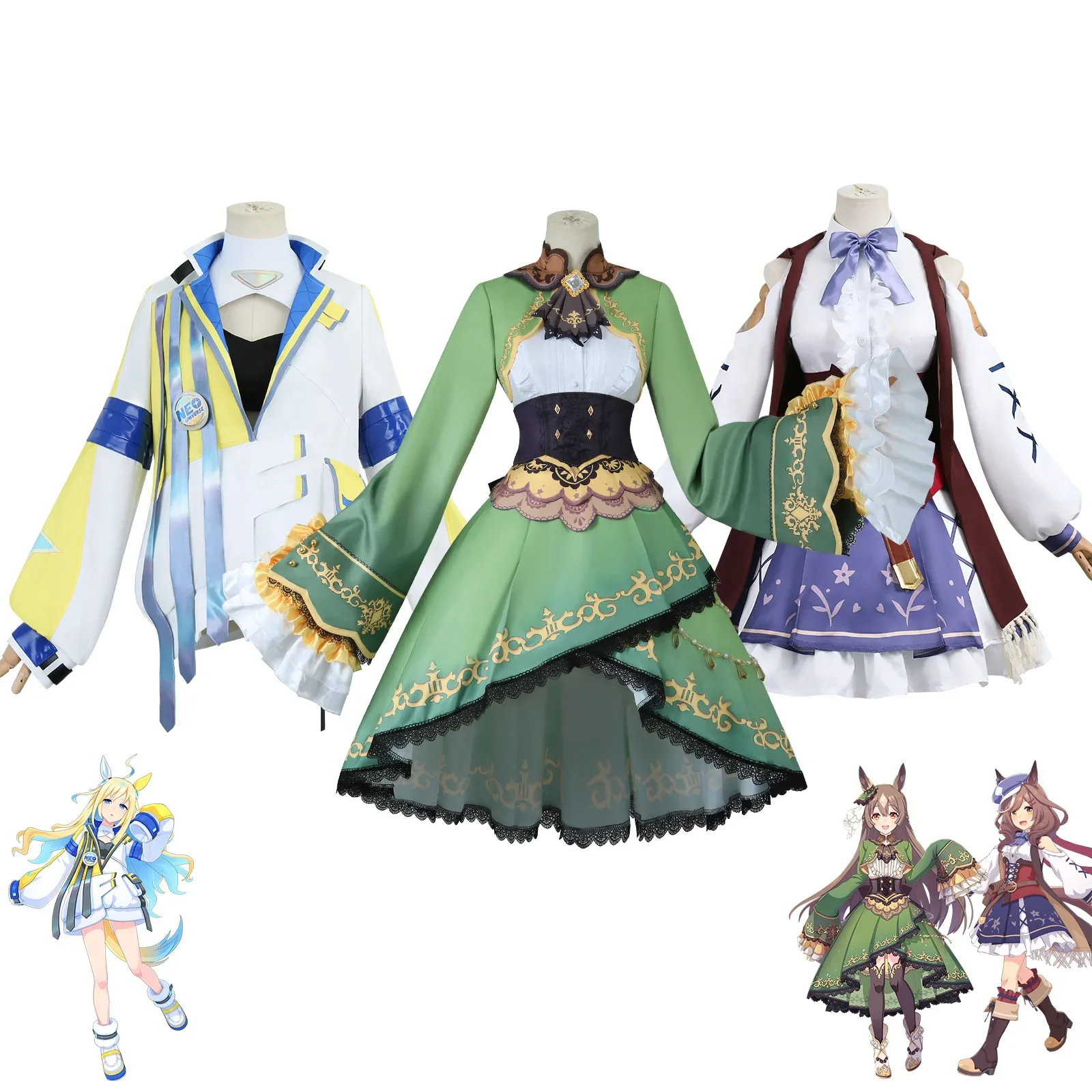 

Anime Game Umamusume Pretty Cos Derby Cosplay Costume Game Tail Finals Suit Daily Outfit Jumpsuit Coat Role Play accessory