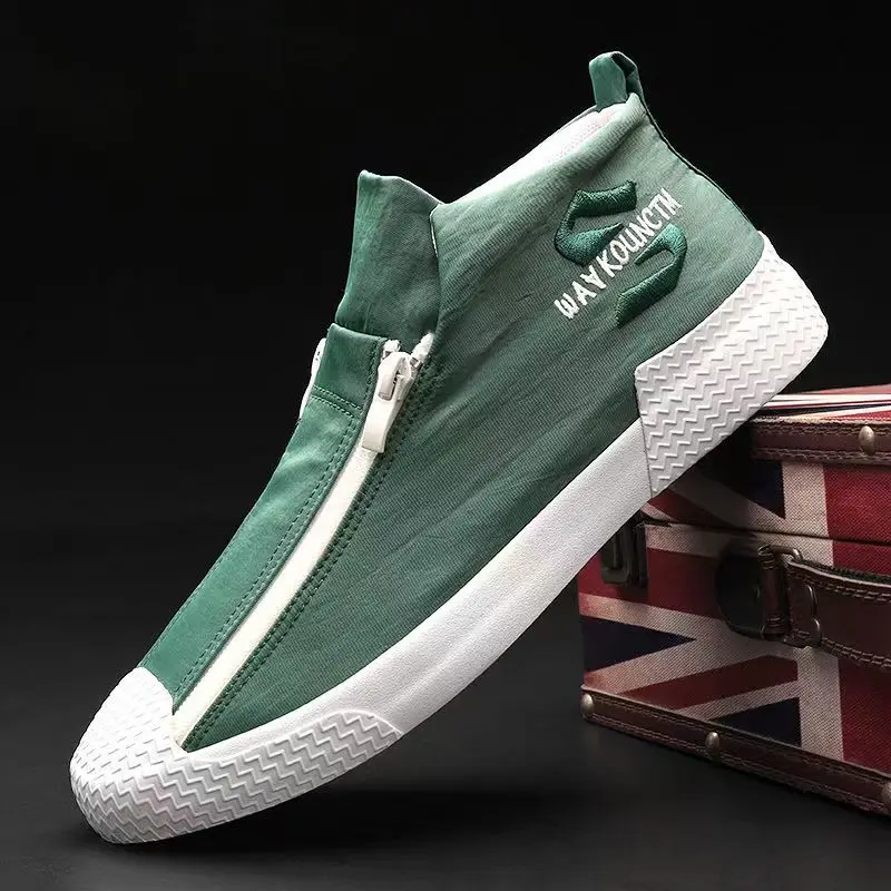 

Мужские парусиновые туфли, повседневные универсальные кроссовки, без шнуровки, дышащие тканевые, весна-осень