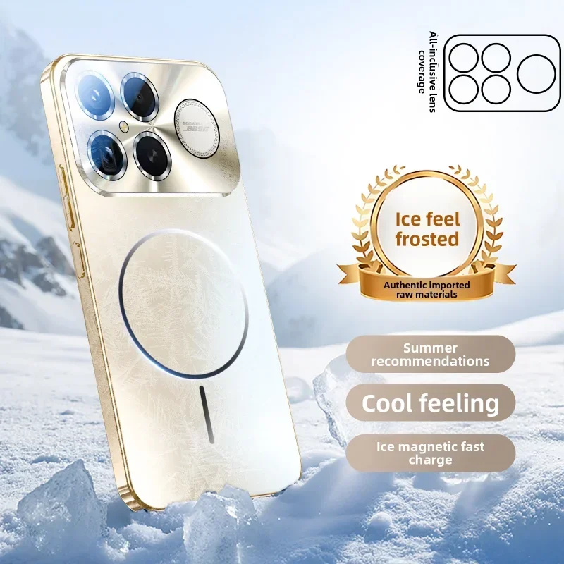 For Xiaomi POCO F9 Pro Ultra Redmi K100  Max Case Hard plating Magnetic Wireless charging Lens Protective Back Cover Phone Shell