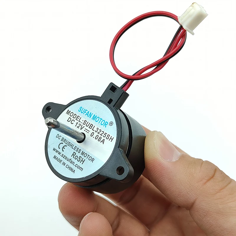 Micro 33MM DC Brushless Motor DC 12V 3800RPM Outer Rotor Built-in Driver Silent Mute Brushless Fan Motor 21MM Long Shaft