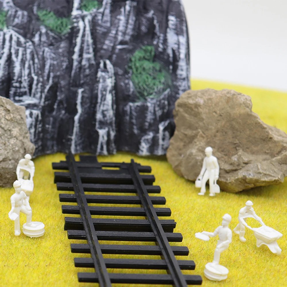 25 個 Ho ミニチュア鉄道列車フィギュアモデル 1:87 未塗装人物 DIY モデル作成/建築建物風景/ジオラマ用