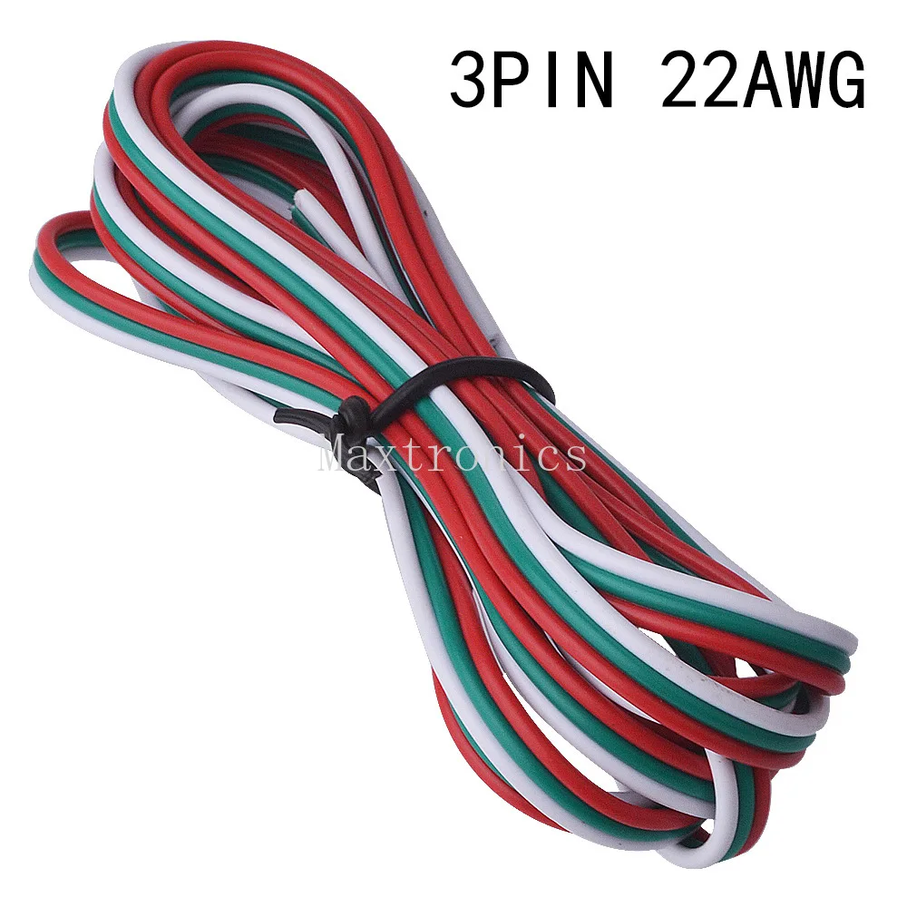 5 Meters 22 AWG 2pin 3pin 4pin 5Pin 6pin  Extension Electric Wire Cable Led Connector For 5050 3528 RGBW RGB CCT LED Stirp