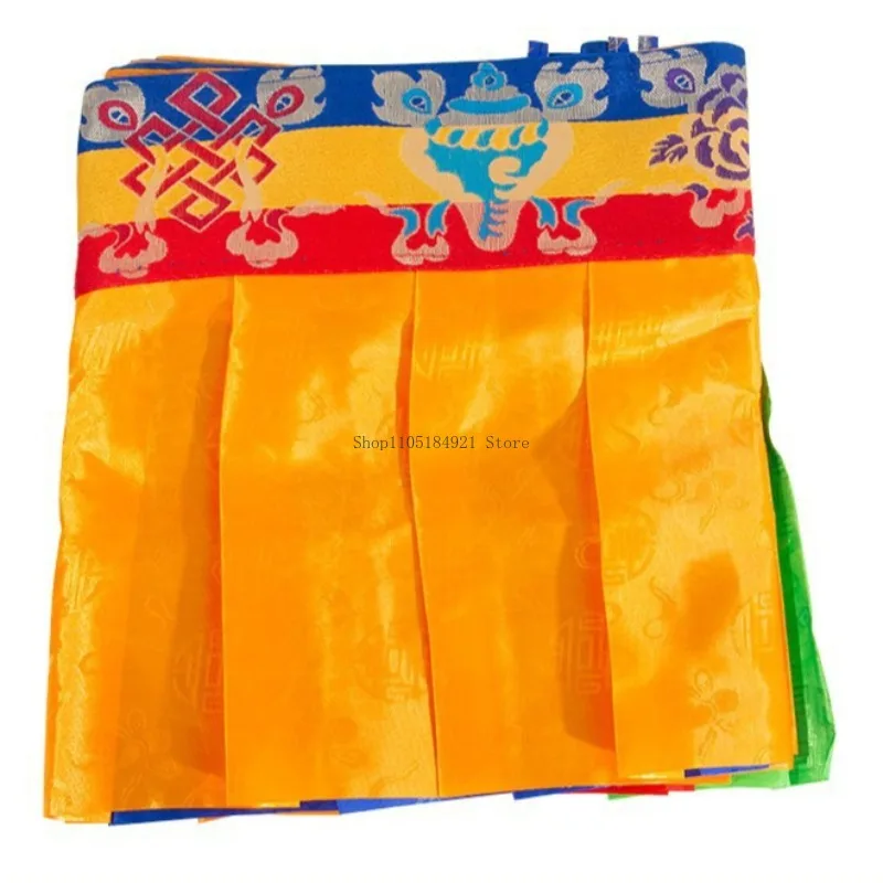 5M Tibetan Table Circumference Eight Auspicious Curtains Religious Pendant Home Buddhist Decoration Wall/table Hanging Curtain view 6