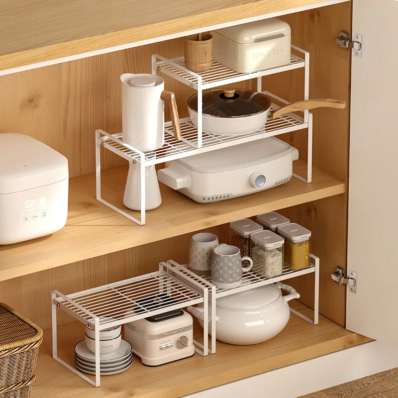 

Kitchen Shelves Storage Organizer Rack Multipurpose Free Layering Storage Rack Kitchen Counter Home Shelf Kitchen Accessories