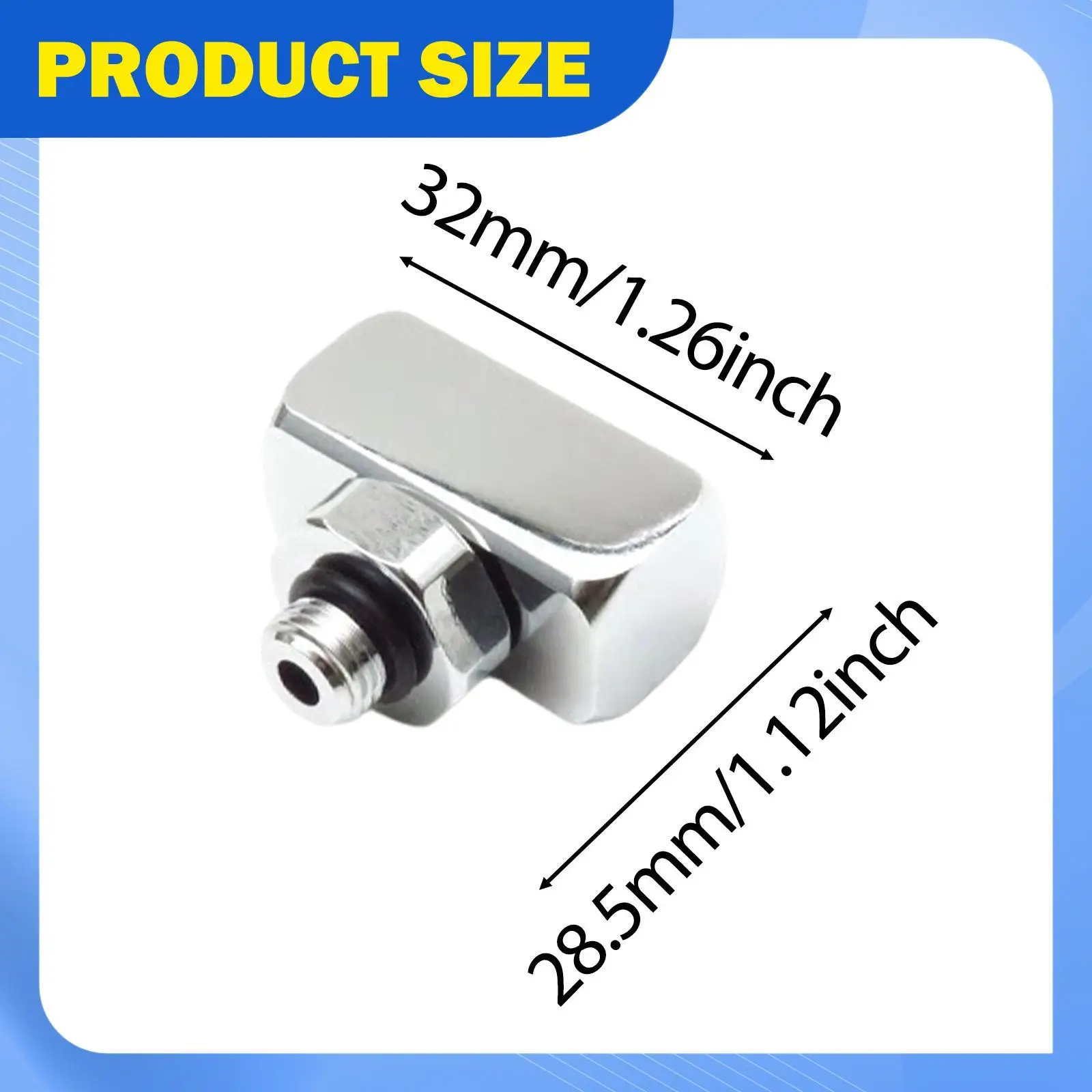 Scuba Low Pressure Hose Splitter Chrome Plated Adapter for Diving Regulator Mounting and Tank Accessories