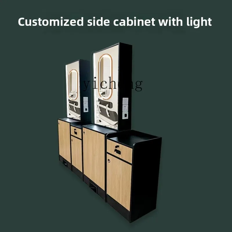 D20 Cutting Barber Shop Equipment Full Set Of Hair Suction Cabinet Hair Cutting Hair Mirror Table