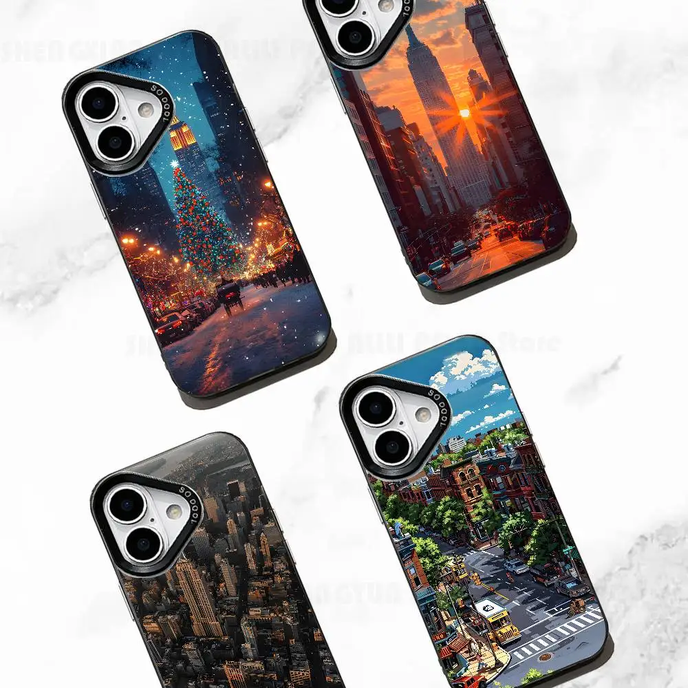 

New York Scenery Phone Case For IPhone 17 16e 16 15 14 13 12 11 Pro Max X XR XS MAX Back Cover